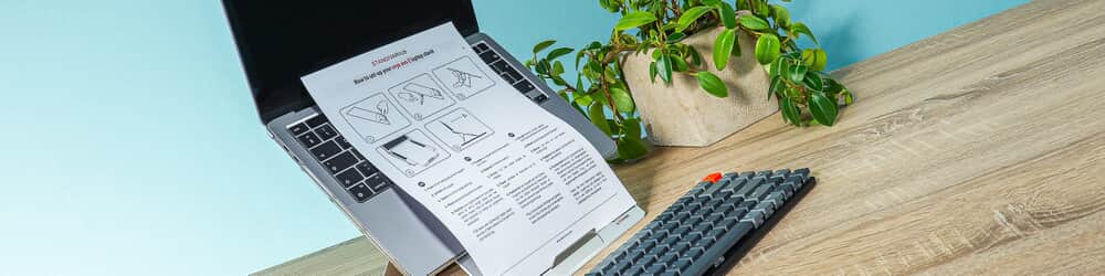 Laptopstandaard met documenthouder | Al vanaf 32,95
