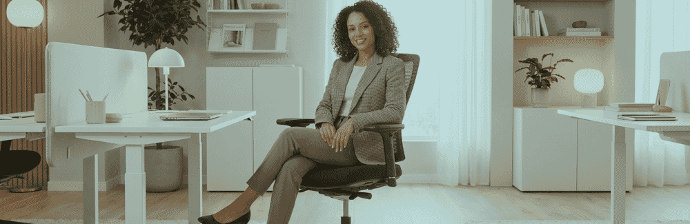 Ergonomic office chair for a slender build