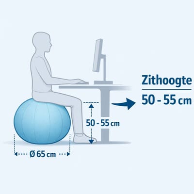 Zithoogte zitbal