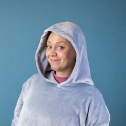 Verwarmde poncho voor binnen